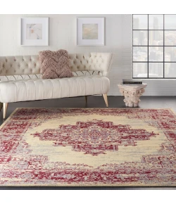 Nourison Home Grafix GRF14 Cream Red 7 ft. 10 in. X 9 ft. 10 in. Area Rug
