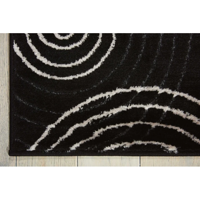 Nourison Studio Black STU03 2ft.2in. x 7ft.3in. Rect. Rug