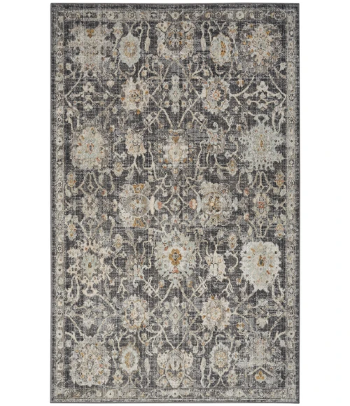 Nourison Oushak Home Charcoal OUS01 5 ft. 5 in. X 7 ft. 3 in. Rectangle Rug