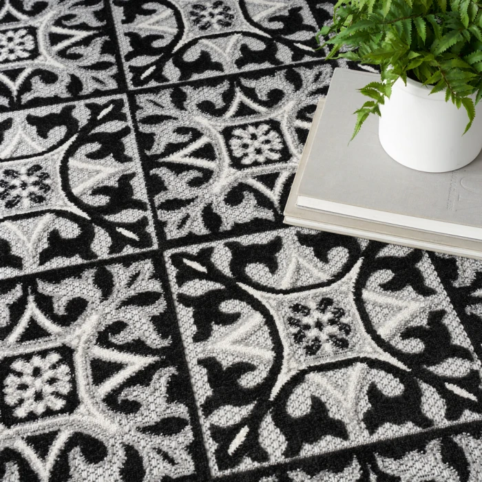Nourison Aloha Area Rug ALH34 Black White