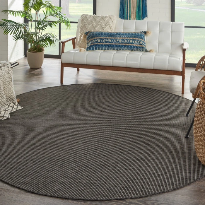 Nourison Positano Round Area Rug POS01-Charcoal