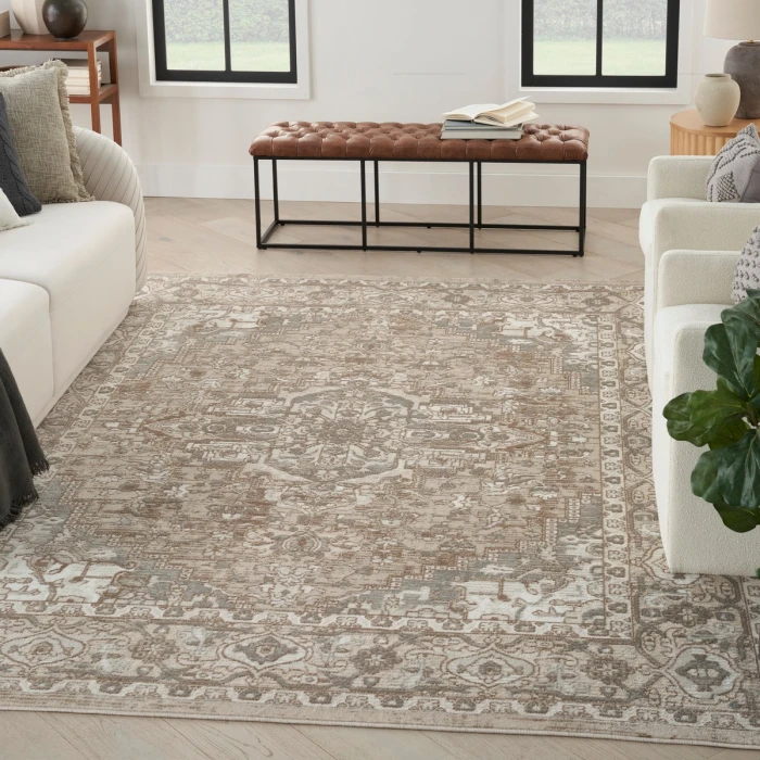 Nourison Quarry Beige QUA05 4 ft. X 6 ft. Rect. Rug