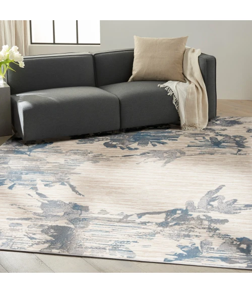 Calvin Klein Enchanting Area Rug ECH01 Ivory/Grey/Blue