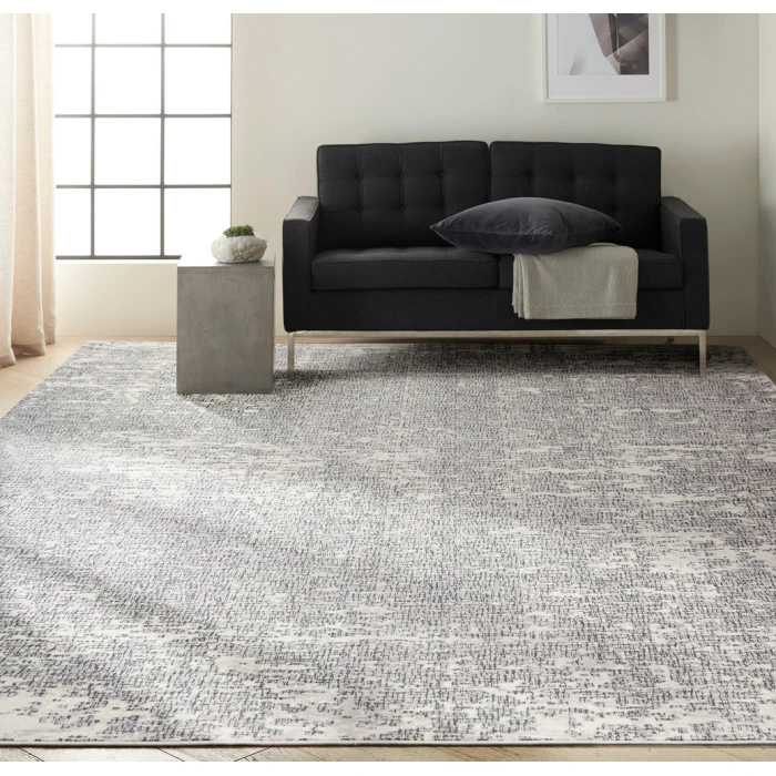Calvin Klein Vapor Area Rug CK971 Ivory/Black