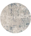 Nourison Quarry Ivory Grey Blue QUA01 8 ft. X Round Rug