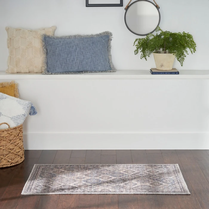 Nicole Curtis Machine Washable Series 1 Area Rug SR103 Ivory/Latte 2' x 4'