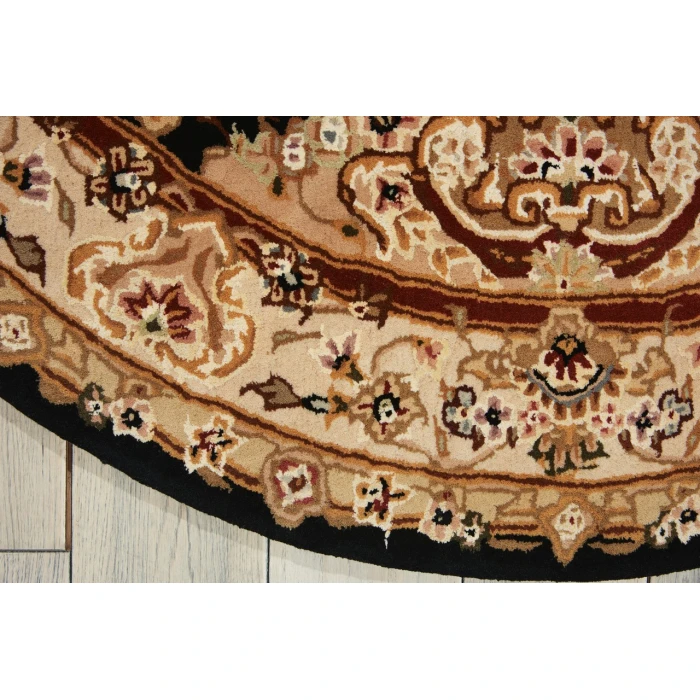 Nourison 2000 Round Area Rug 2028-Black