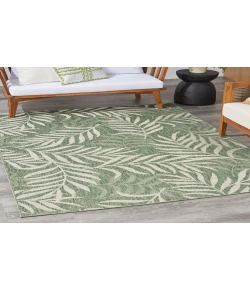 Nourison Home Garden Oasis GOA01 Green Ivory 6 ft. X 9 ft. Area Rug