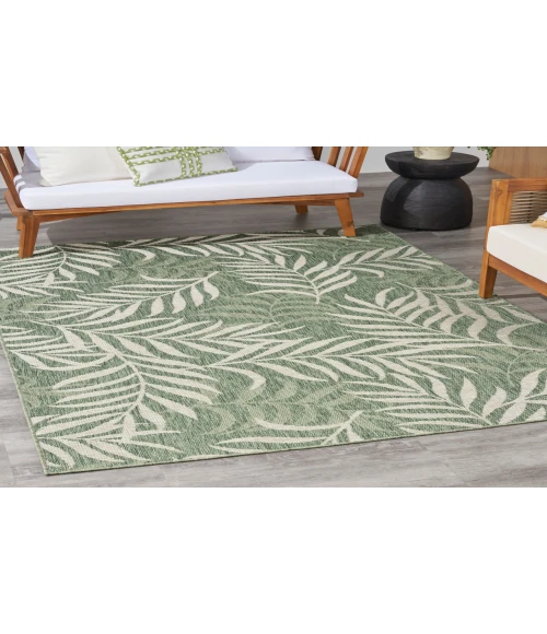 Nourison Garden Oasis Green Ivory GOA01 6 ft. X 9 ft. Rectangle Rug