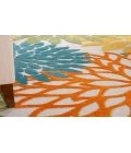 Nourison Aloha Turquoise Multicolor ALH05 7 ft. X 10 ft. Rectangle Rug