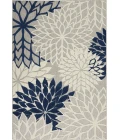 Nourison Aloha Area Rug ALH05 Ivory/Navy 5'3" x 7'5"