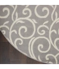 Nourison Grafix Round Area Rug GRF19-Grey