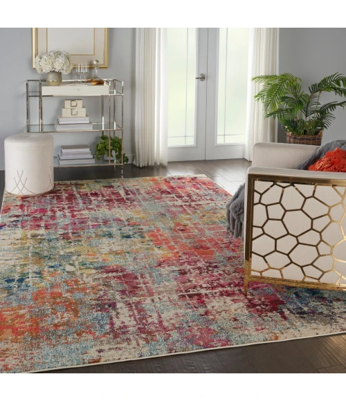 Nourison Celestial Area Rug CES13-Pink/Multicolor