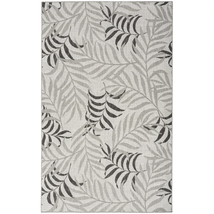 Nourison Garden Oasis Grey GOA01 5 ft. X 7 ft. Rectangle Rug