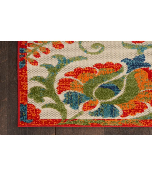Nourison Aloha Red Multicolor ALH17 9 ft. X 12 ft. Rectangle Rug