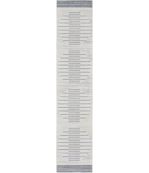 Nourison Astra Machine Washable Area Rug ASW04 Ivory Blue