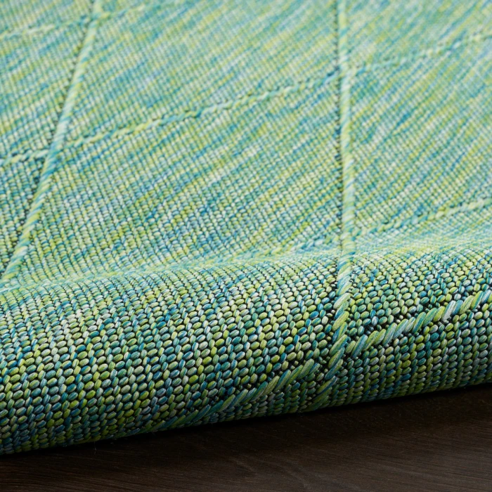 Nourison Washable Solutions Blue/Green WSL01 7 ft. X 10 ft. Rect. Rug