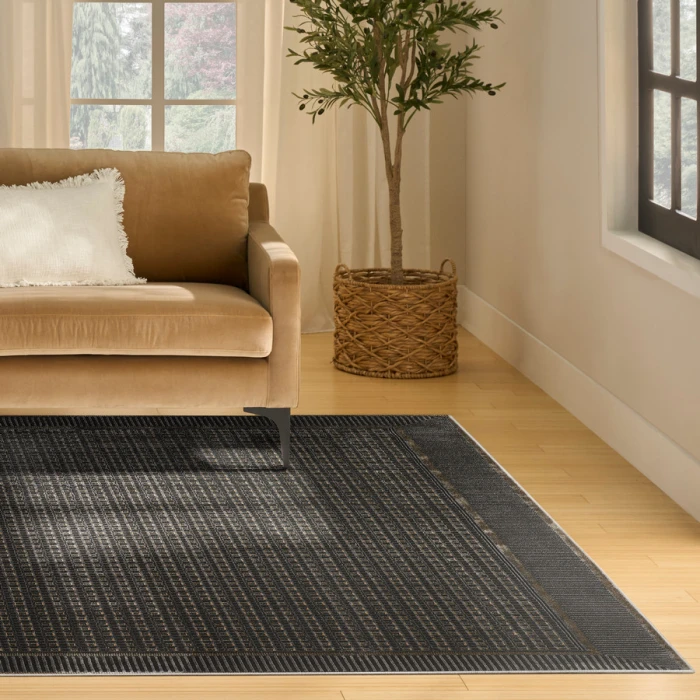 Nourison Home Nordic Black Taupe NRC03 8 ft. X 10 ft. Rectangle Rug