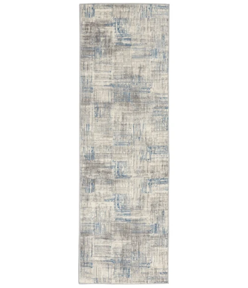 Nourison Solace Runner Area Rug SLA03-Ivory/Grey/Blue
