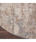 Nourison Rustic Textures Area Rug RUS06 Beige/Grey 5'3" Round