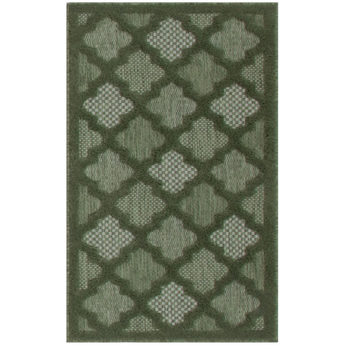 Nourison Easy Care Green NES01 2 ft. X 4 ft. Rectangle Rug