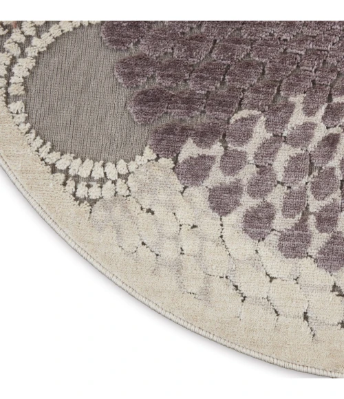 Nourison Graphic Illusions Round Area Rug GIL04-Grey