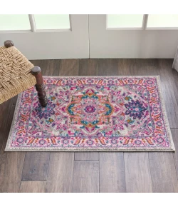 Nourison Home Passion PSN20 Light Grey Pink 1 ft. 10 in. X 2 ft. 10 in. Area Rug