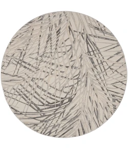 Nourison Home Rustic Textures RUS17 Ivory/Grey 5 ft. 3 in. Round Area Rug