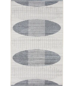 Nourison Home Astra Machine Washable ASW03 Ivory Blue 2 ft. X 6 ft. Area Rug