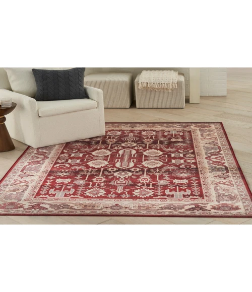 Nourison Vintage Home Red VNH02 5 ft. X 7 ft. Rectangle Rug