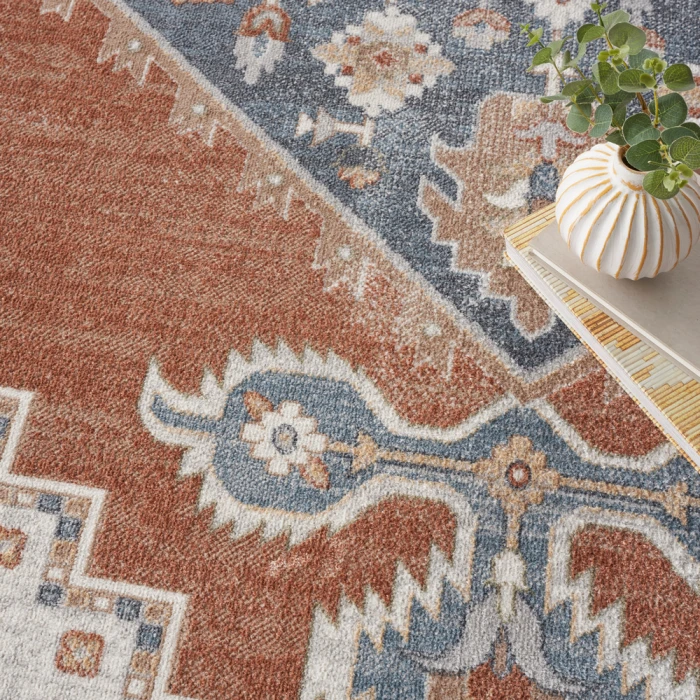 Nourison Astra Machine Washable Area Rug ASW11 Grey/Multi