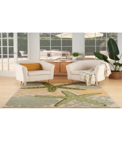 Nourison Home Aloha ALH24 Green Yellow 6 ft. X 9 ft. Area Rug