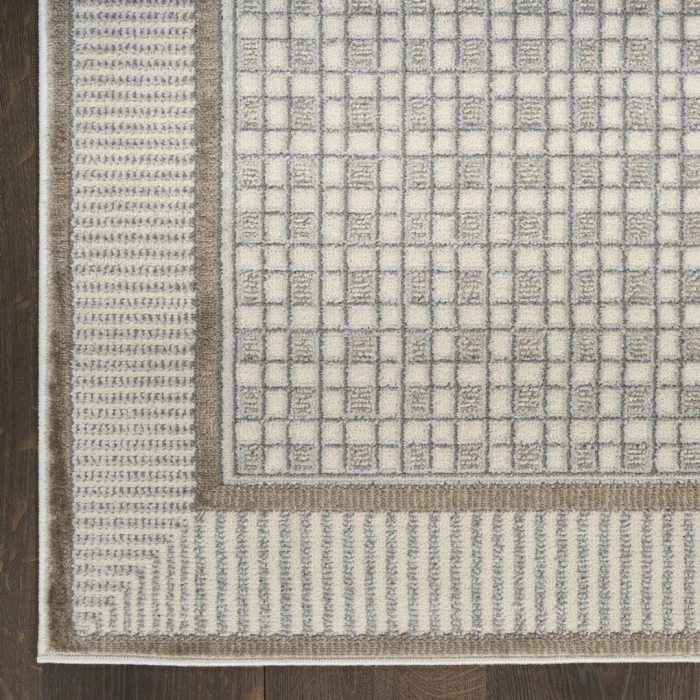 Nourison Nordic Ivory Grey NRC03 10ft. x 14ft. Rect. Rug