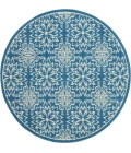 Nourison Jubilant Round Area Rug JUB06-Ivory/Blue