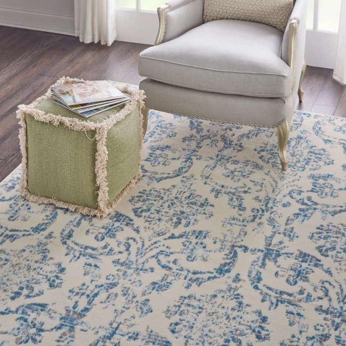 Nourison Jubilant Area Rug JUB09-Ivory Blue