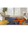 Nourison Aloha Navy Multicolor ALH24 9 ft. X 12 ft. Rectangle Rug