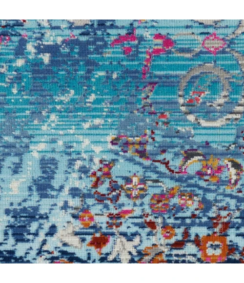 Nourison Vintage Kashan Round Area Rug VKA02-Blue