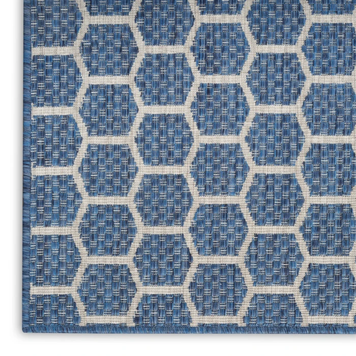 Nourison Twist Reversible Blue TWS01 4 ft. X 6 ft. Rect. Rug