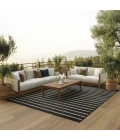 Nourison Positano Black Ivory POS03 12ft. x 15ft. Rect. Rug