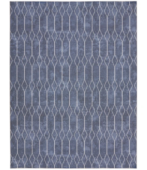 Nicole Curtis Machine Washable Series 1 Area Rug SR107 Navy