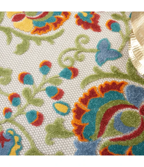 Nourison Aloha Area Rug ALH17-Ivory/Multi