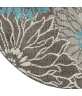 Nourison Passion Round Area Rug PSN17-Charcoal/Blue