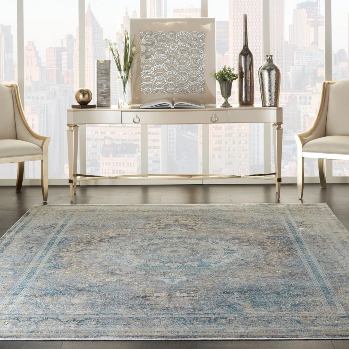 Nourison Starry Nights Area Rug STN06-Cream Blue