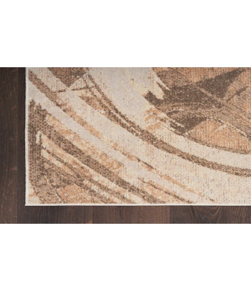 Nourison Astra Machine Washable Beige ASW14 4 ft. X 6 ft. Rectangle Rug