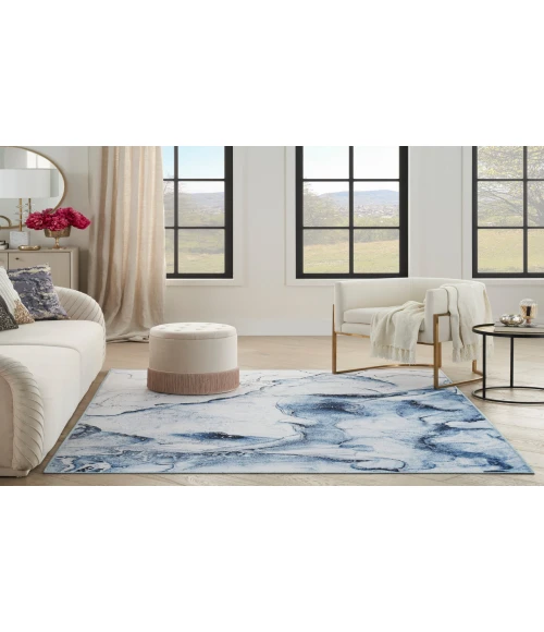 Inspire Me! Home Décor Daydream Ivory Blue DDR01 3 ft. 11 in. X 5 ft. 11 in. Rectangle Rug