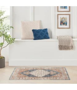 Nourison Home Astra Machine Washable ASW11 Denim Multicolor 3 ft. 3 in. X 5 ft. Area Rug