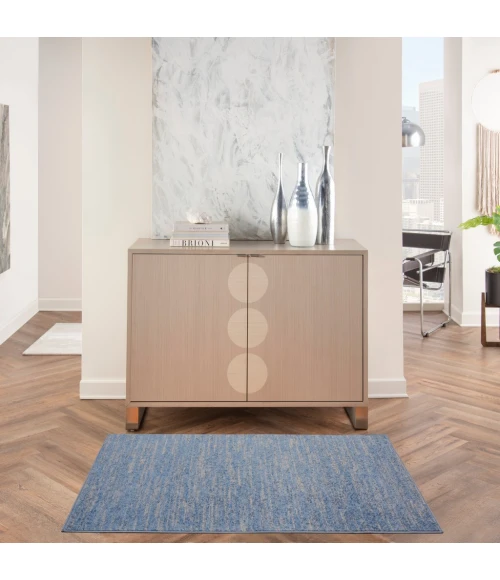 Nourison Essentials Area Rug NRE01-Blue/Grey