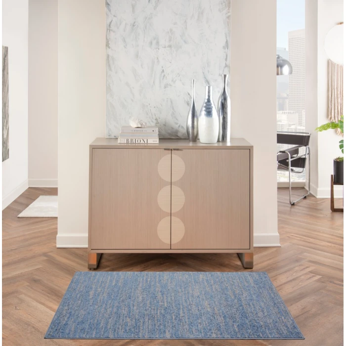 Nourison Essentials Area Rug NRE01-Blue/Grey