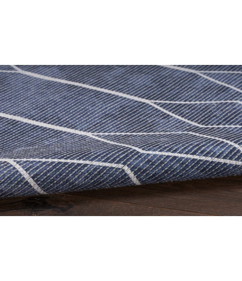 Nicole Curtis Machine Washable Series 1 Navy SR107 2 ft. 2 in. X 10 ft. Rectangle Rug