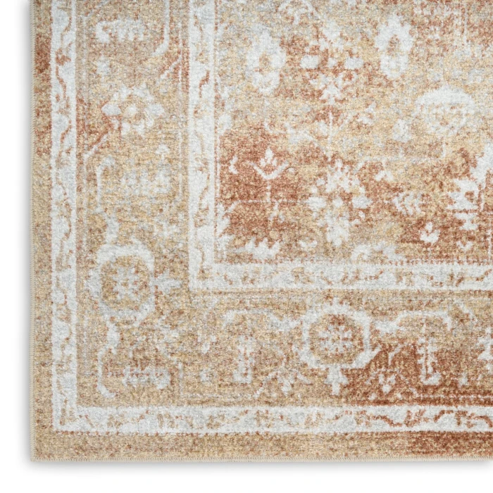 Nourison Astra Machine Washable Rust Multicolor ASW11 2 ft. X 6 ft. Rect. Rug